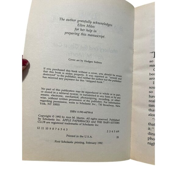 The Baby Sitters Club Mystery #3‎ Mallory and the Ghost Cat Ann M. Martin - Picture 4 of 4